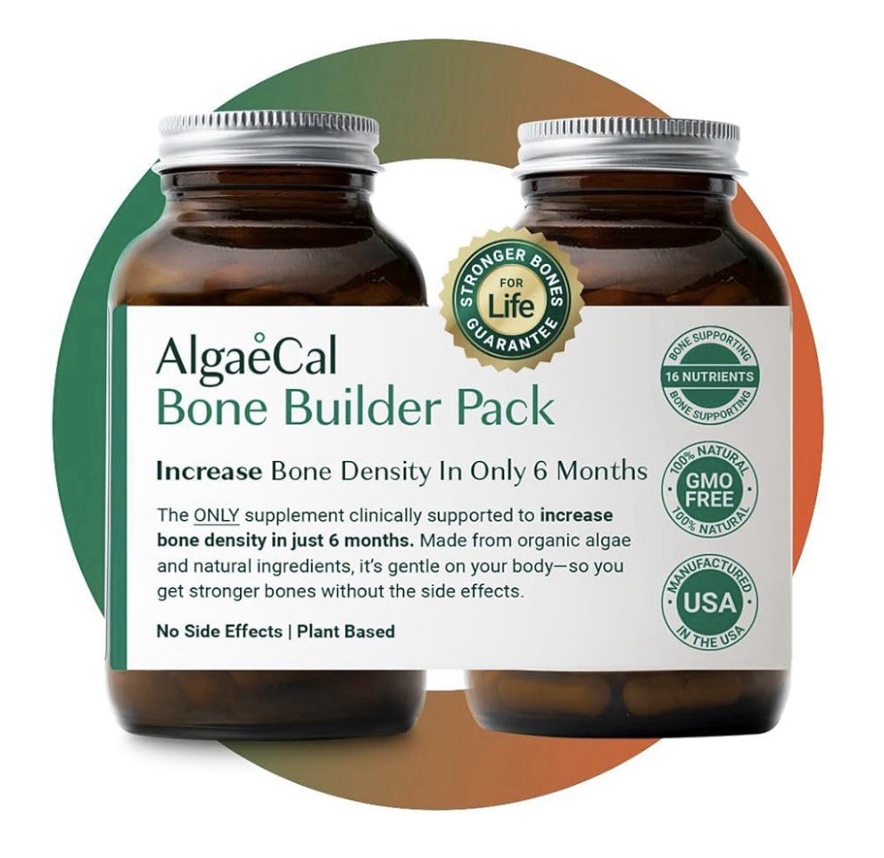 AlgaeCal-Bone Builder Pack/Bone Density Increase, Plant Based Calcium Supplement
