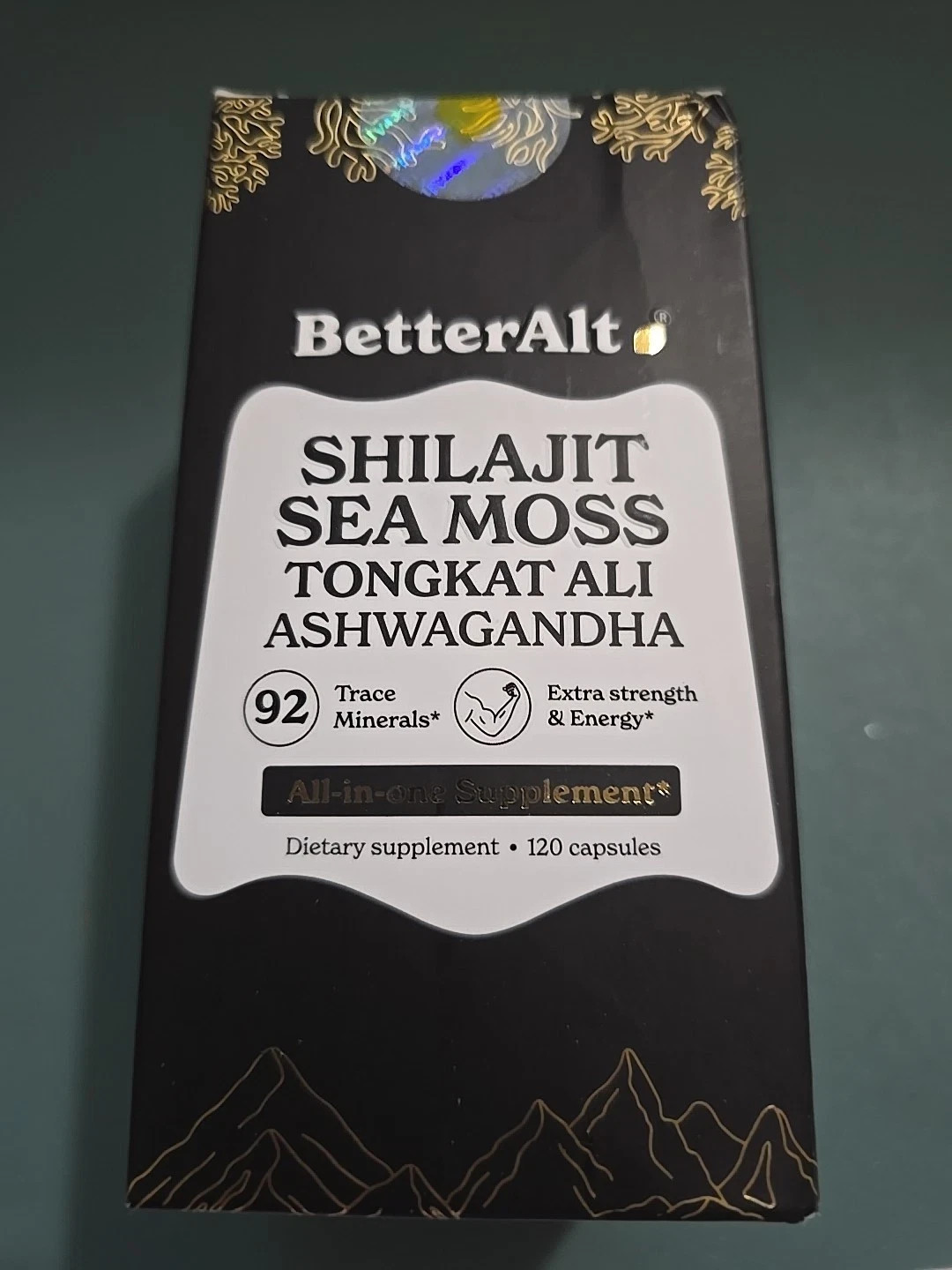 BetterAlt Shilajit Sea Moss ASHWAGANDHA 92 Trace Minerals ~ 120 Caps Exp 03/2027