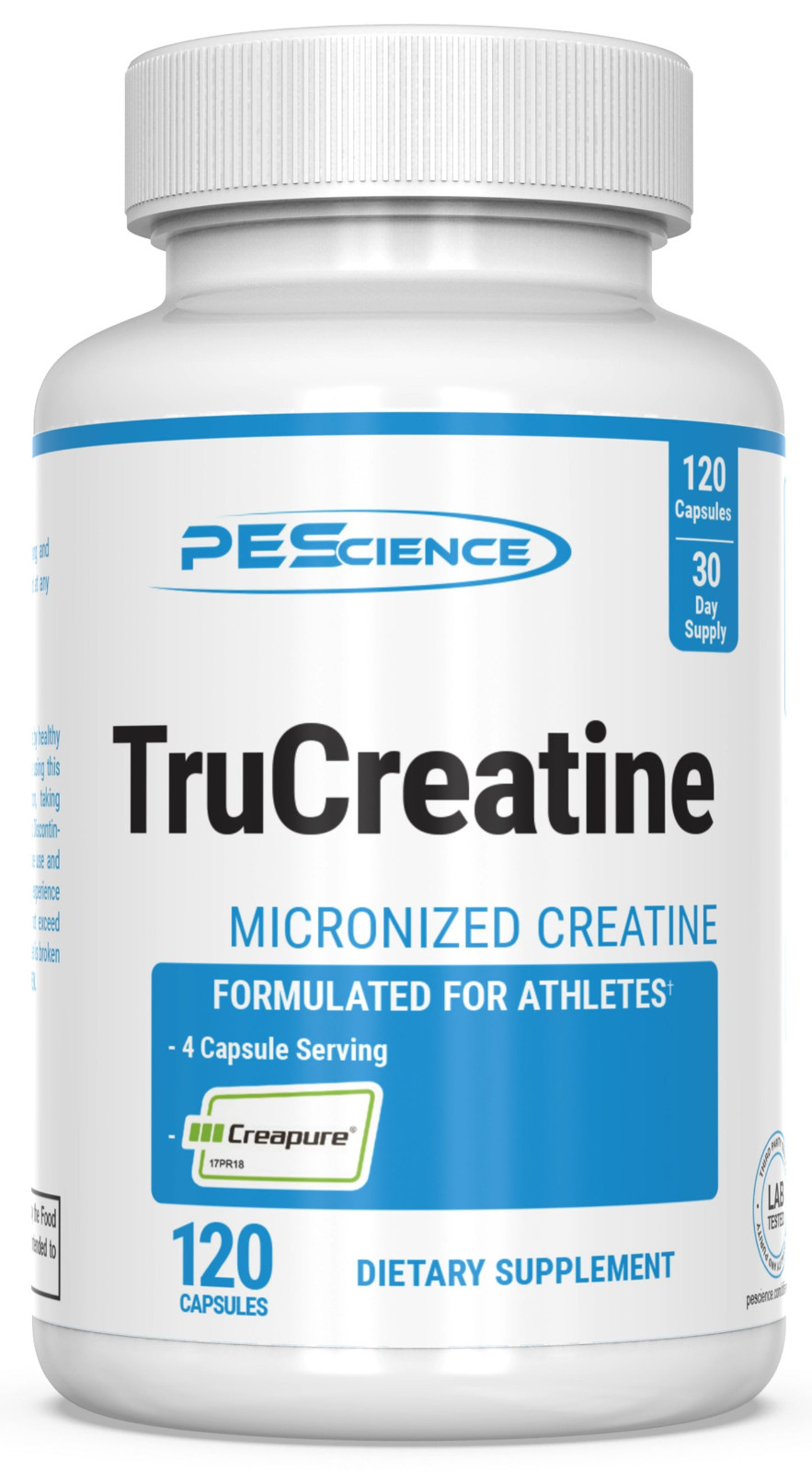 PESCIENCE TRUCREATINE Creapure® Micronized Creatine 3g 120 Capsules 30 Servings