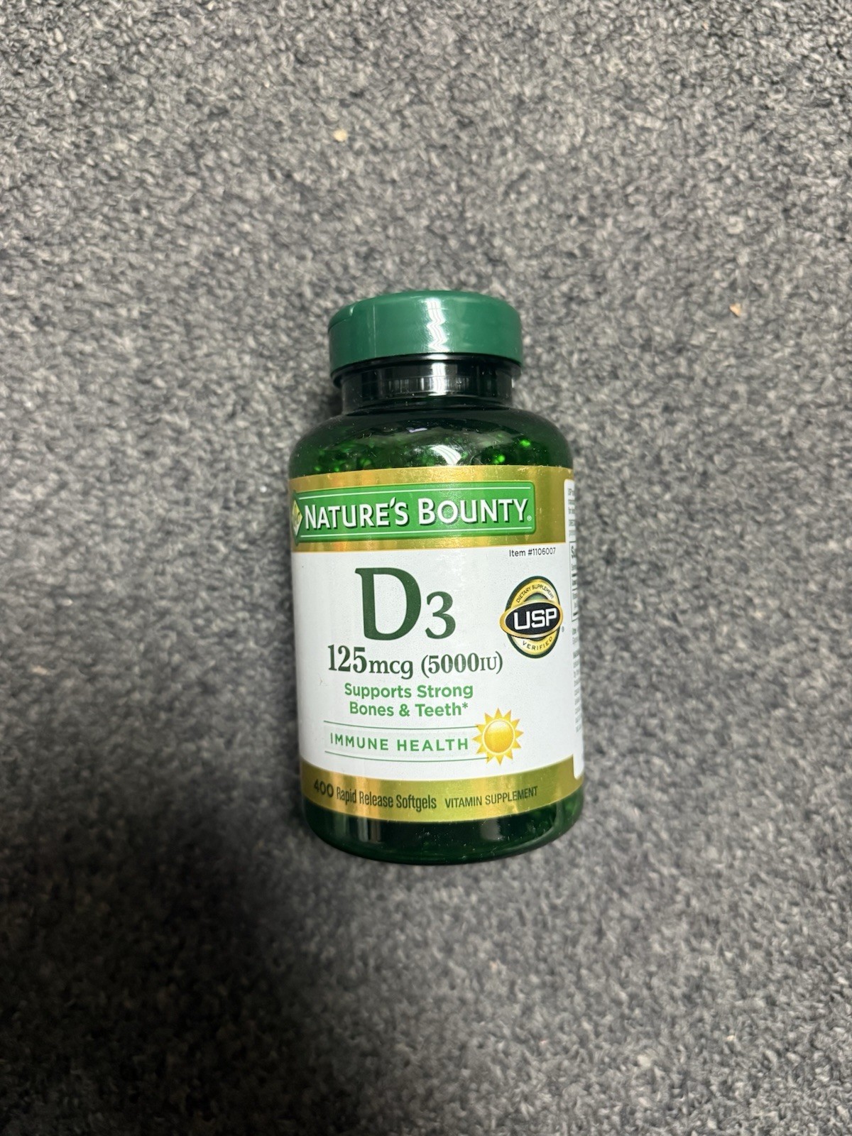 Nature’s Bounty 9698 Vitamin D3 Suppliments – 400 Softgels