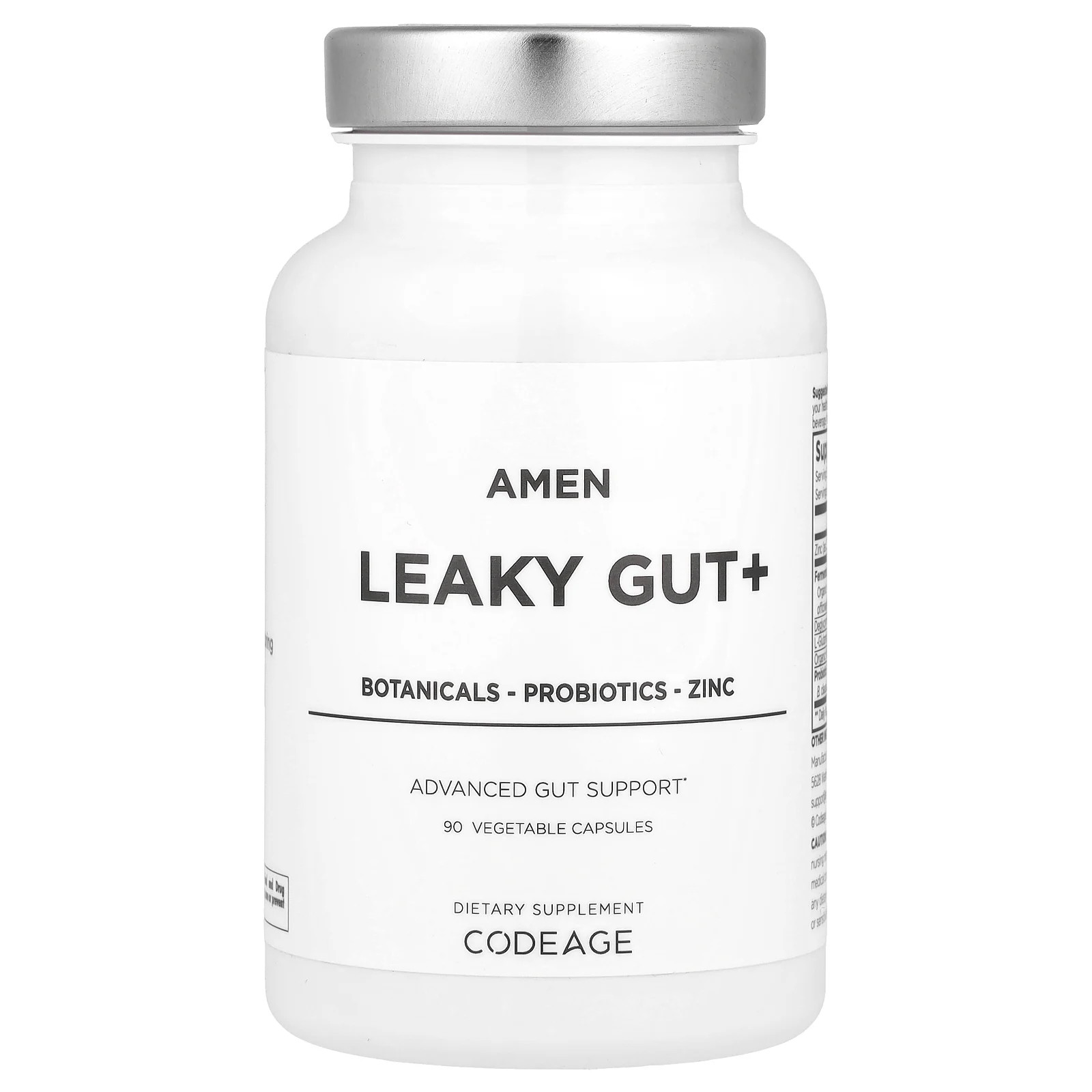 Amen, Leaky Gut+, 90 Vegetable Capsules