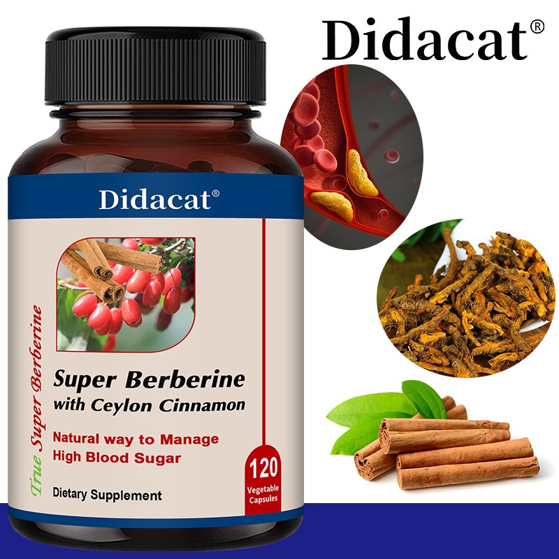 Super Berberine Capsules 3 Bottle, Supports Cardiovascular & Blood Sugar Health
