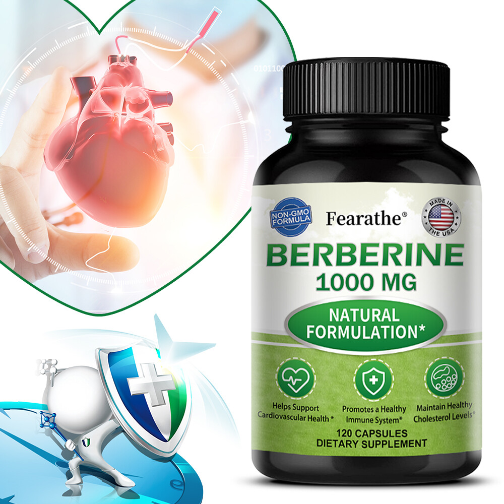 Berberine 1000mg Natural Capsules*Support Cardiovascular Health*