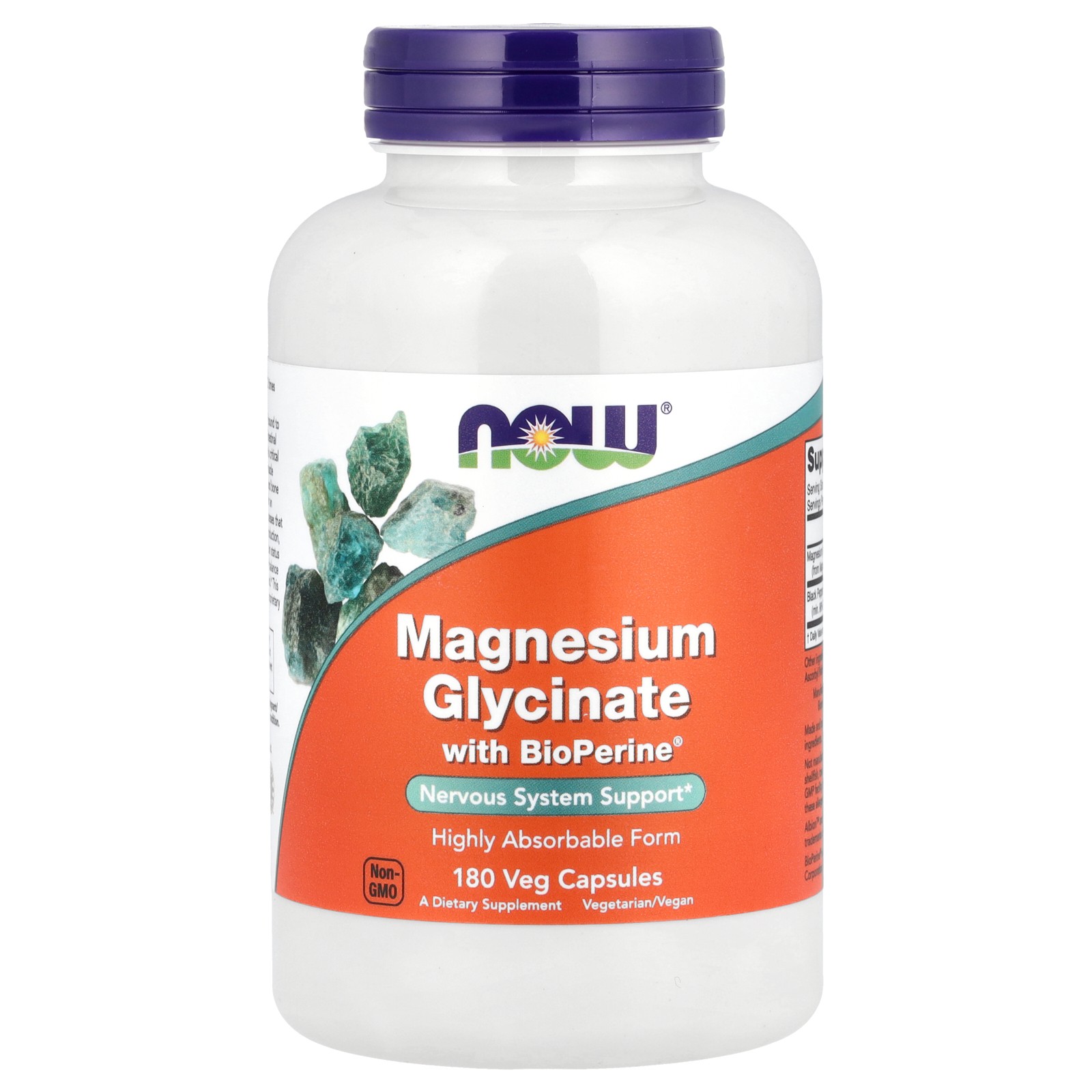 Magnesium Glycinate With BioPerine®, 180 Veg Capsules