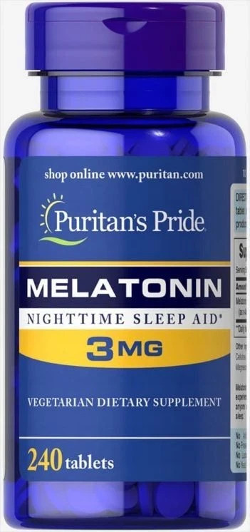Puritan’s Pride Melatonin 1mg 3mg 5mg 120 / 240 Tablets | Sleep Support Suppleme