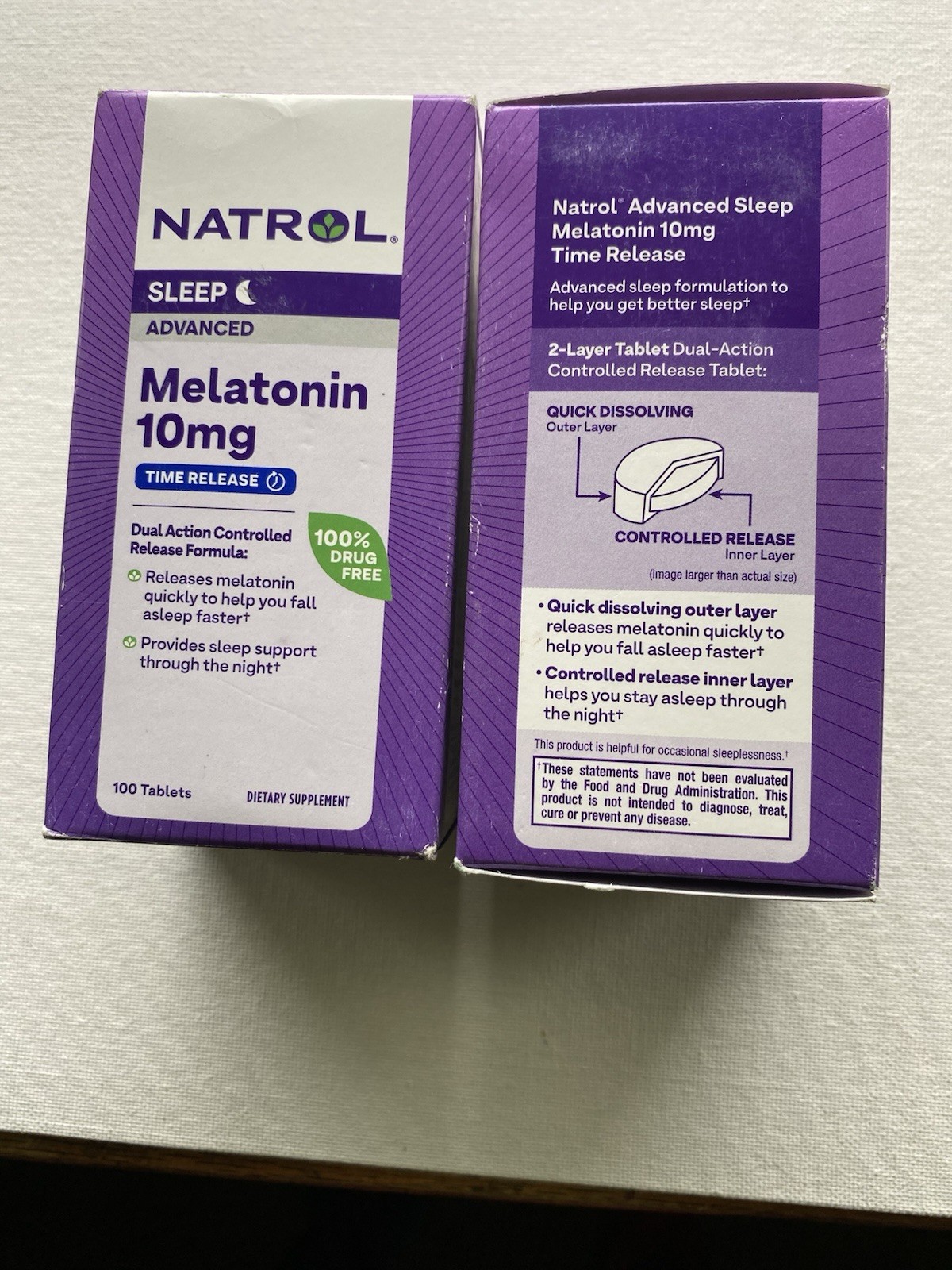 Natrol Advanced Melatonin Sleep 10mg Tablet – 2 Boxes, 200 Tablets, Exp 3/27