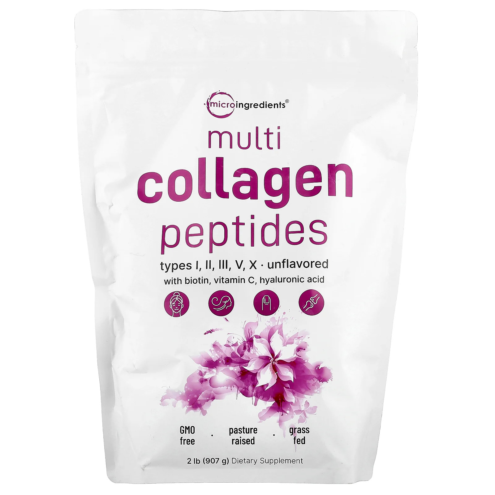 Multi Collagen Peptides, Unflavored, 2 lb (907 g)