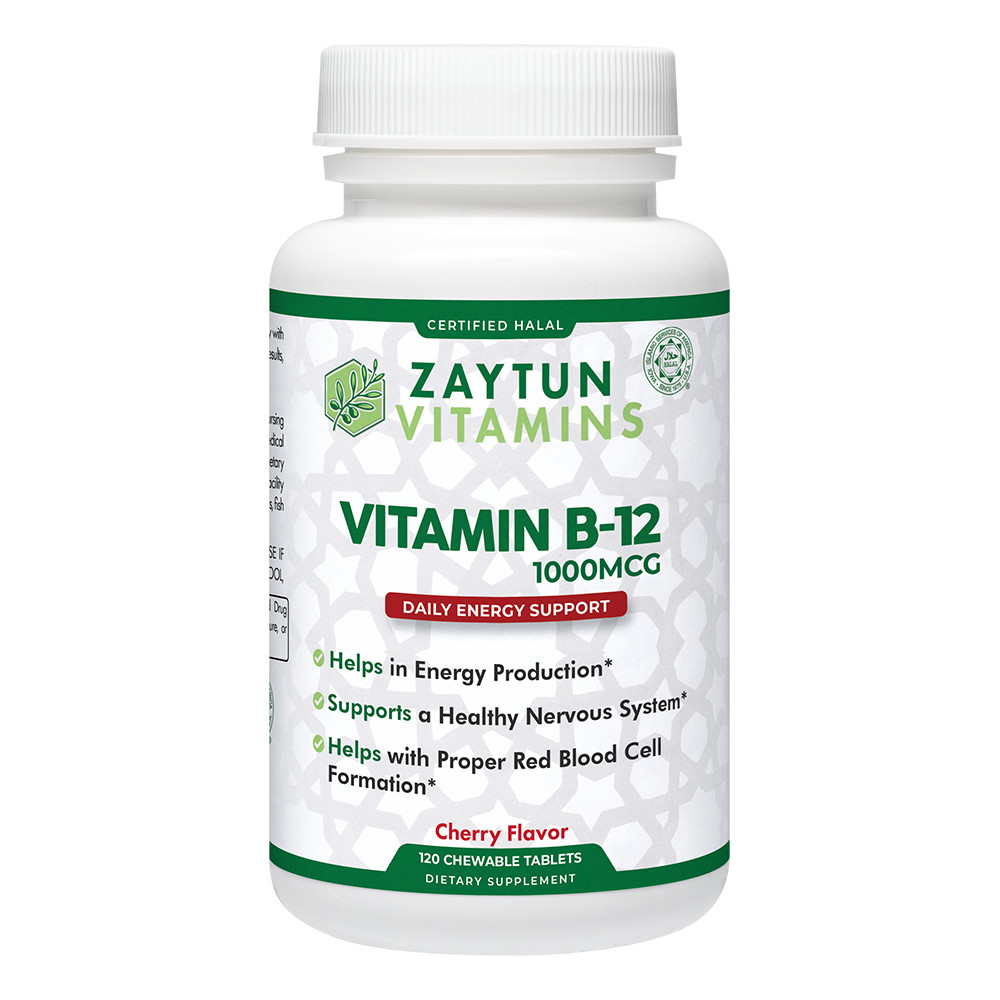 Zaytun Halal Vitamin B12, Promotes Energy Production, Vegan Formula, 120 Tablets