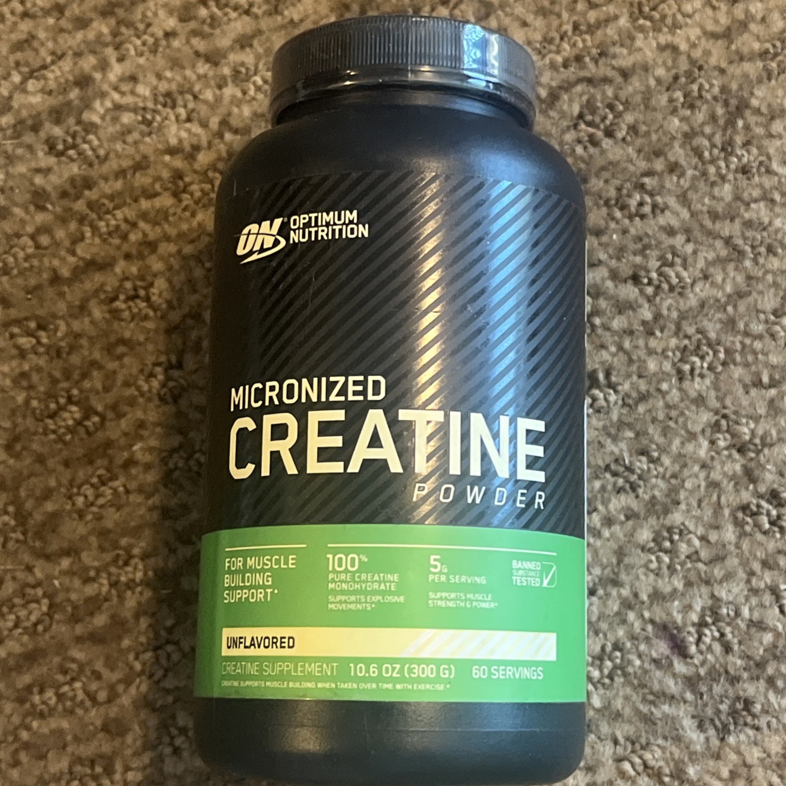 Optimum Nutrition Micronized Creatine Powder, Unflavored 1.32lb Exp 03/26