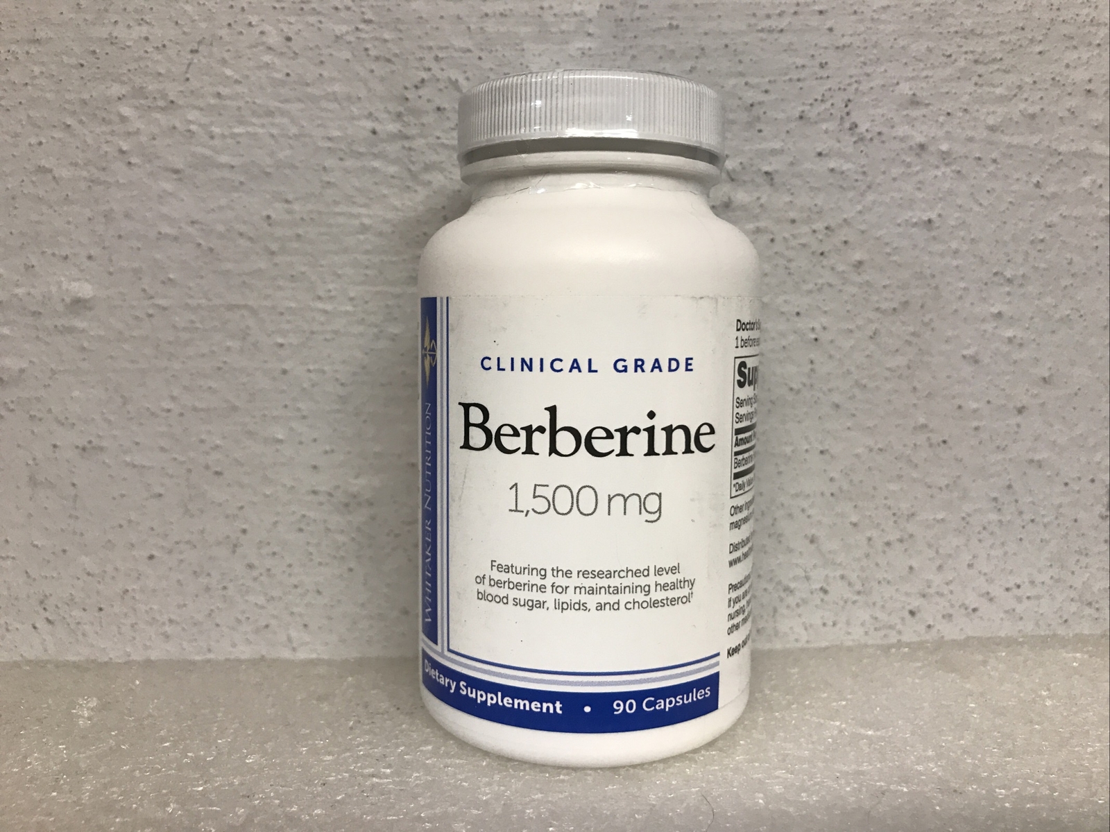 Whitaker Nutrition Berberine 1,500mg Clinical Grade Capsules 90 Count 05/2026