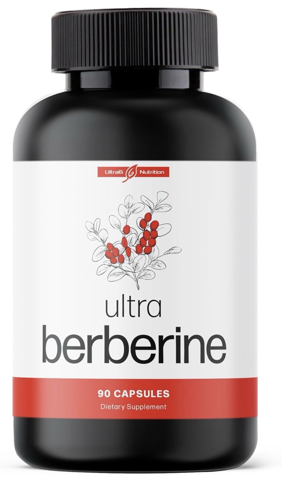 Ultra Berberine Supplement Capsules 600mg (1200mg to 1800mg Daily) HCL 90caps
