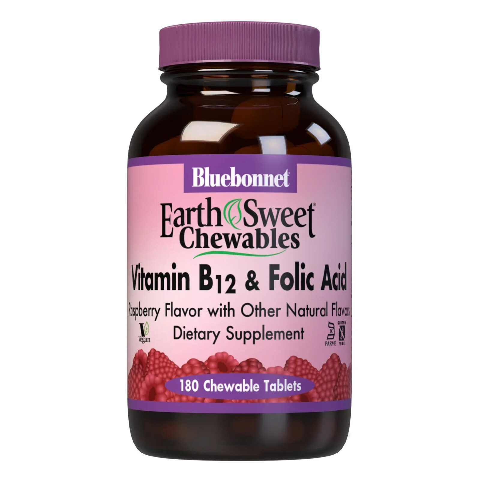 Bluebonnet Earthsweet Chewables Vitamin B12 & Folic Acid 180 Chewables