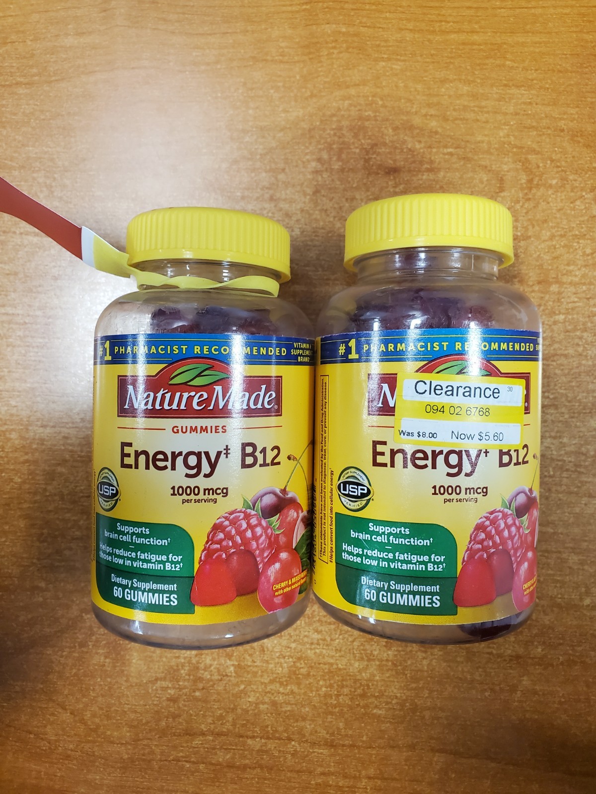 2 Pack: Nature Made Energy B12 1000mcg 80 Gummies ea Exp. 7/26 (0995) R1P1