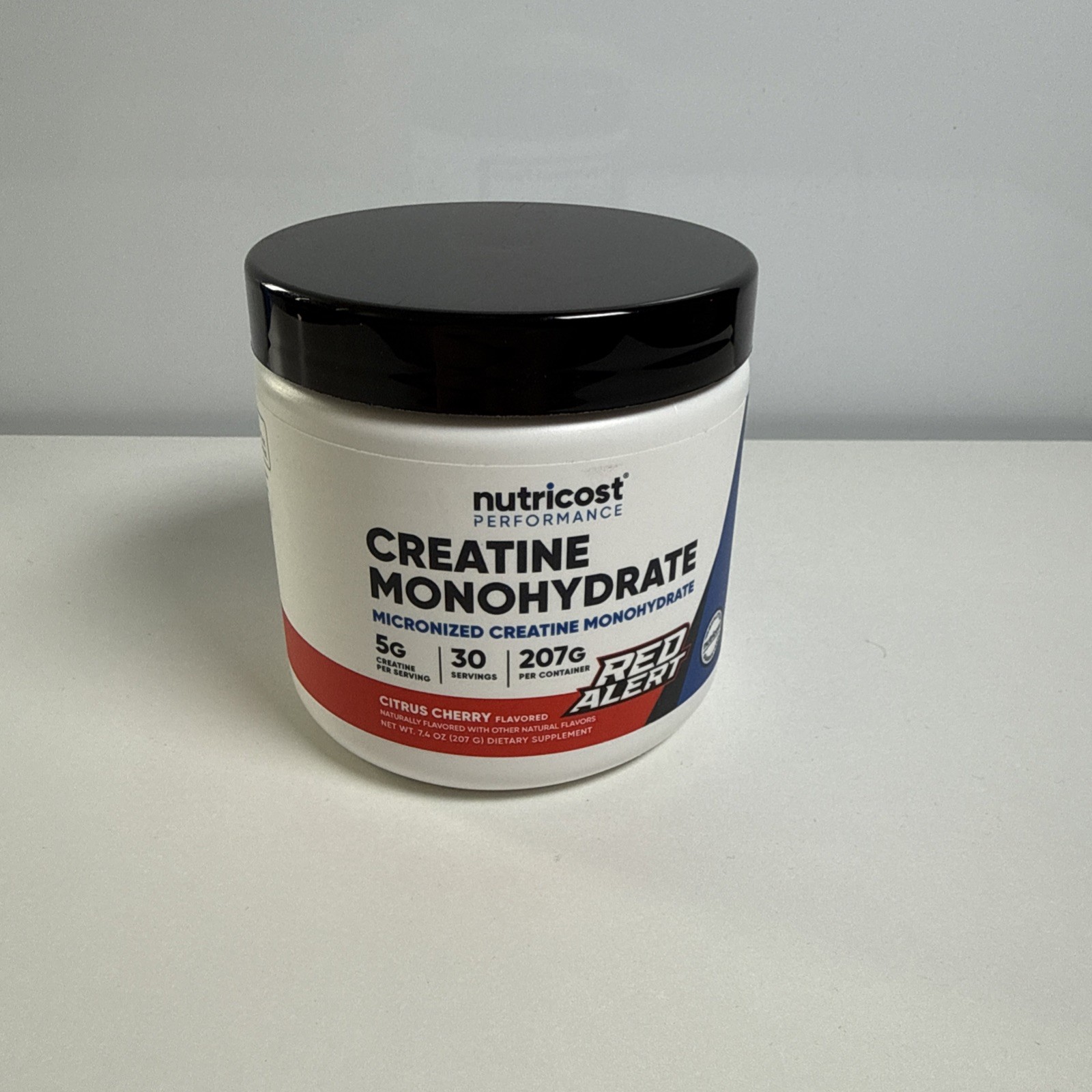 Nutricost Creatine Monohydrate Micronized Powder 7.4 oz Red Alert Citrus Cherry