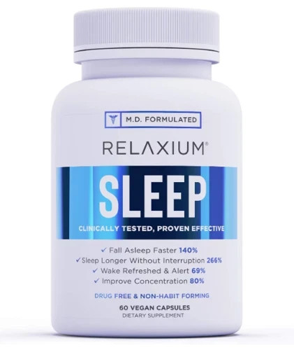 Relaxium Sleep Aid 60 Vegan Capsules Drug-Free Sleep Support New Sealed
