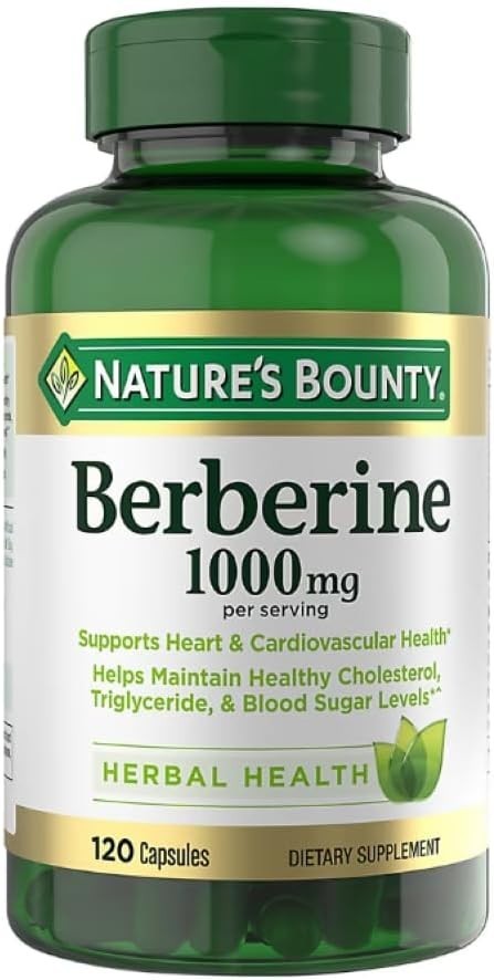 Berberine 1000mg Dietary Supplement for Heart and Blood Sugar Support – 120 Caps