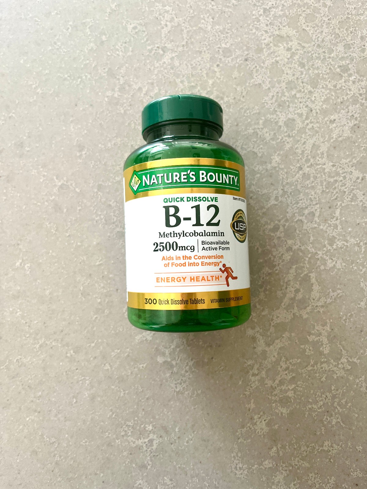 NEW: Nature’s Bounty Vitamin B-12 2500mcg 300 Tablets Quick Dissolve 12/2027