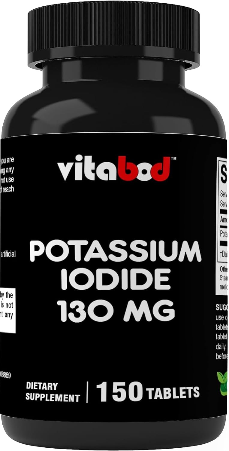Potassium + Iodide Pills Tablets☆130 mg Supplement☆Survival Kit Fallout