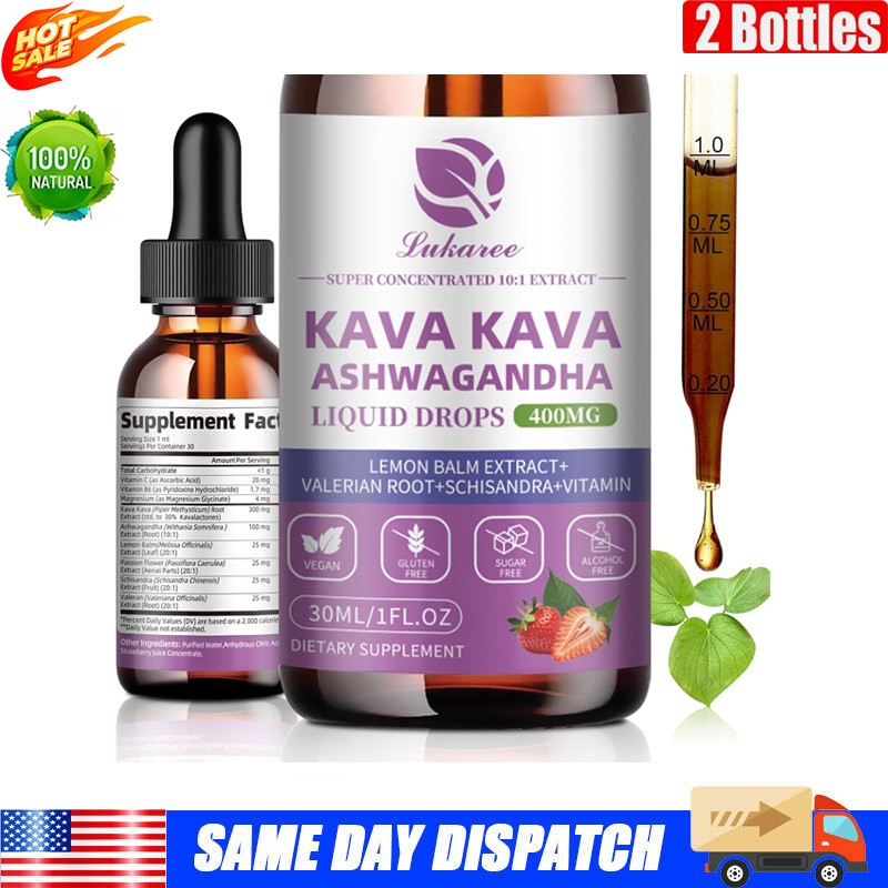 Ashwagandha Liquid Drops Fast-Absorbing Ashwagandha Root Extract for Calm&Re