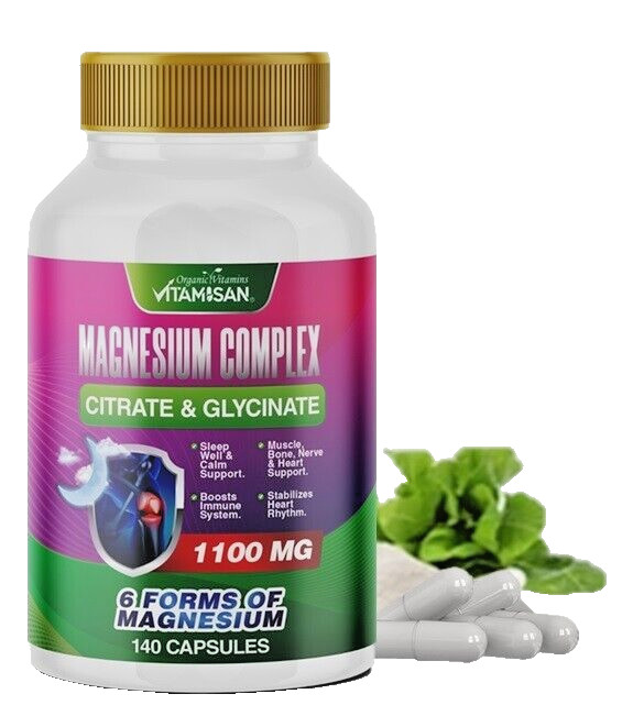 Magnesium Citrate Capsules 1100mg Per Serving – Highest Potency Capsules