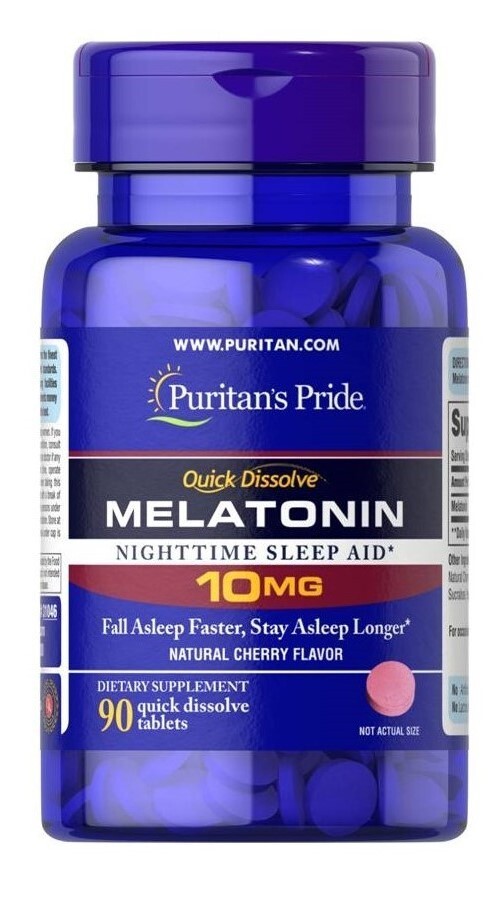 Super Strength Melatonin 10Mg Quick Dissolve Cherry Flavor 90 Tablets pills 2027