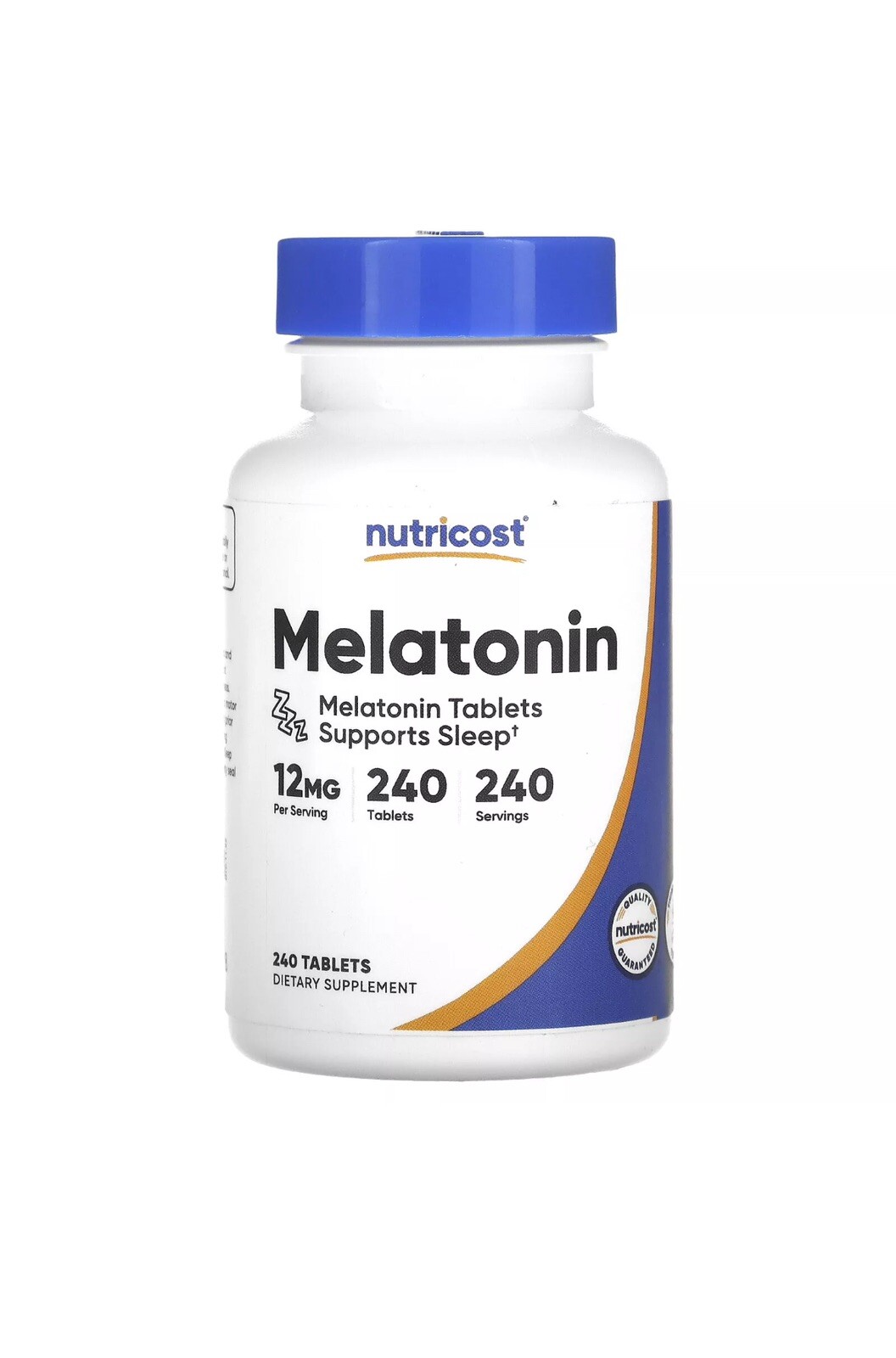 Nutricost Melatonin 12mg, 240 Tablets – 12mg Per Serving, Non-GMO, Gluten Free