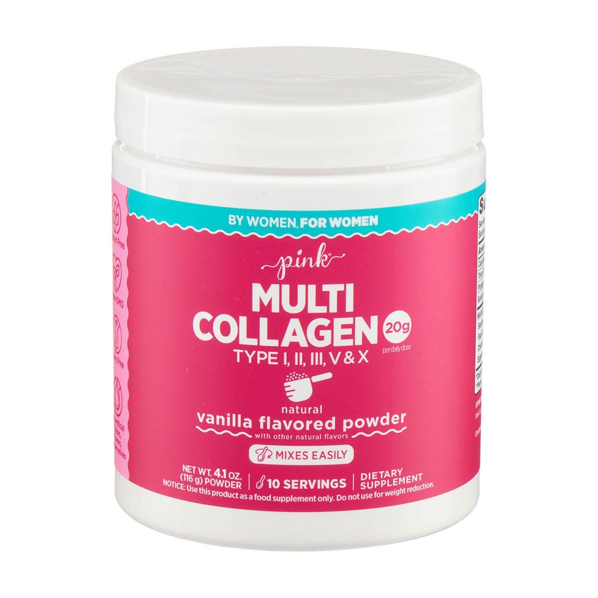 Pink Multi Collagen Powder Vanilla Flavor 20g 10 Servings Exp. 10/2026