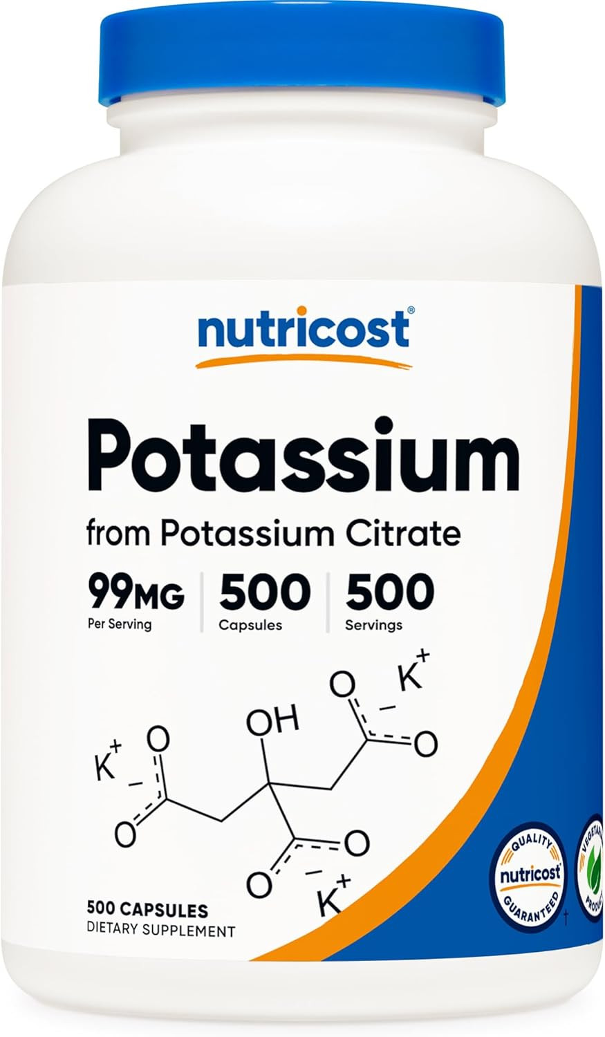 Potassium Citrate 99Mg, 500 Capsules