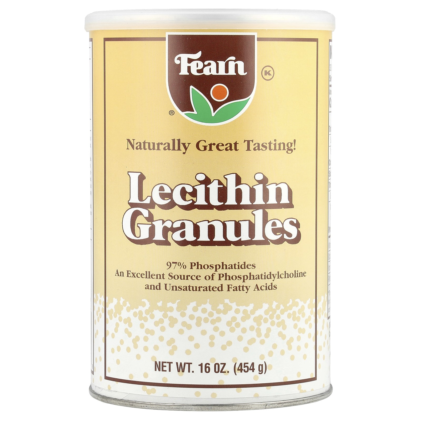 Fearn Natural Food Lecithin Granules 16 oz 454 g Kosher, Salt-Free, Sugar-Free