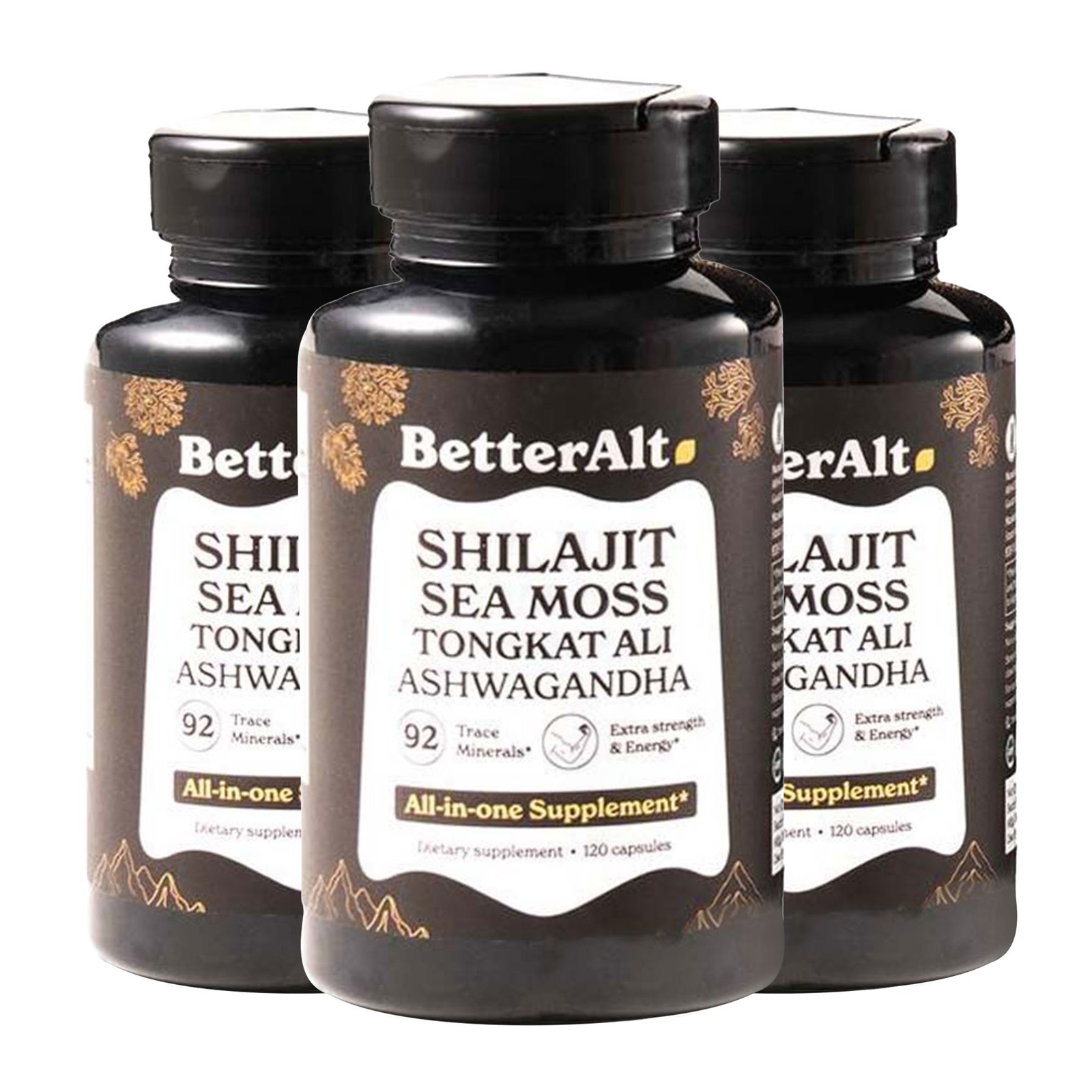 Better Alt Shiljait Sea Moss Ashwagandha High Potency Sea Moss Supplement