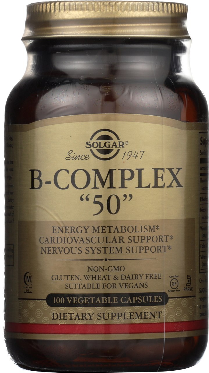 Solgar B-Complex “50” 100 Vegetable Capsules