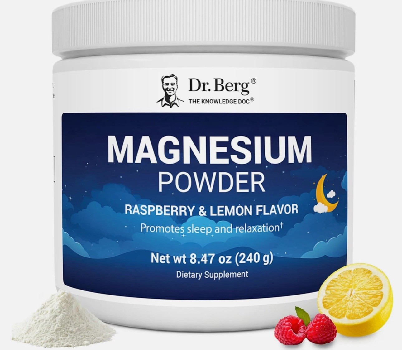 Dr Berg MAGNESIUM GLYCINATE POWDER 8.47oz  sleep relaxation stress relief heart