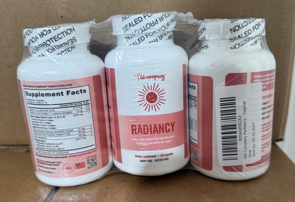 BB Company Radiancy Vaginal Probiotics for Vaginal Dryness, Ph Balance 360 Ct