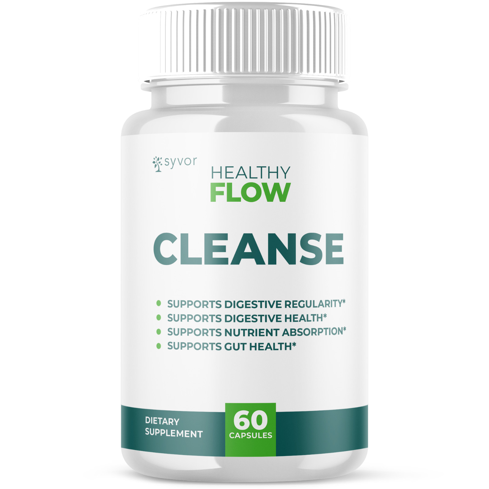 (1 Pack) Healthy Flow Cleanse Probiotic Support Digestive Function 60 Capsules