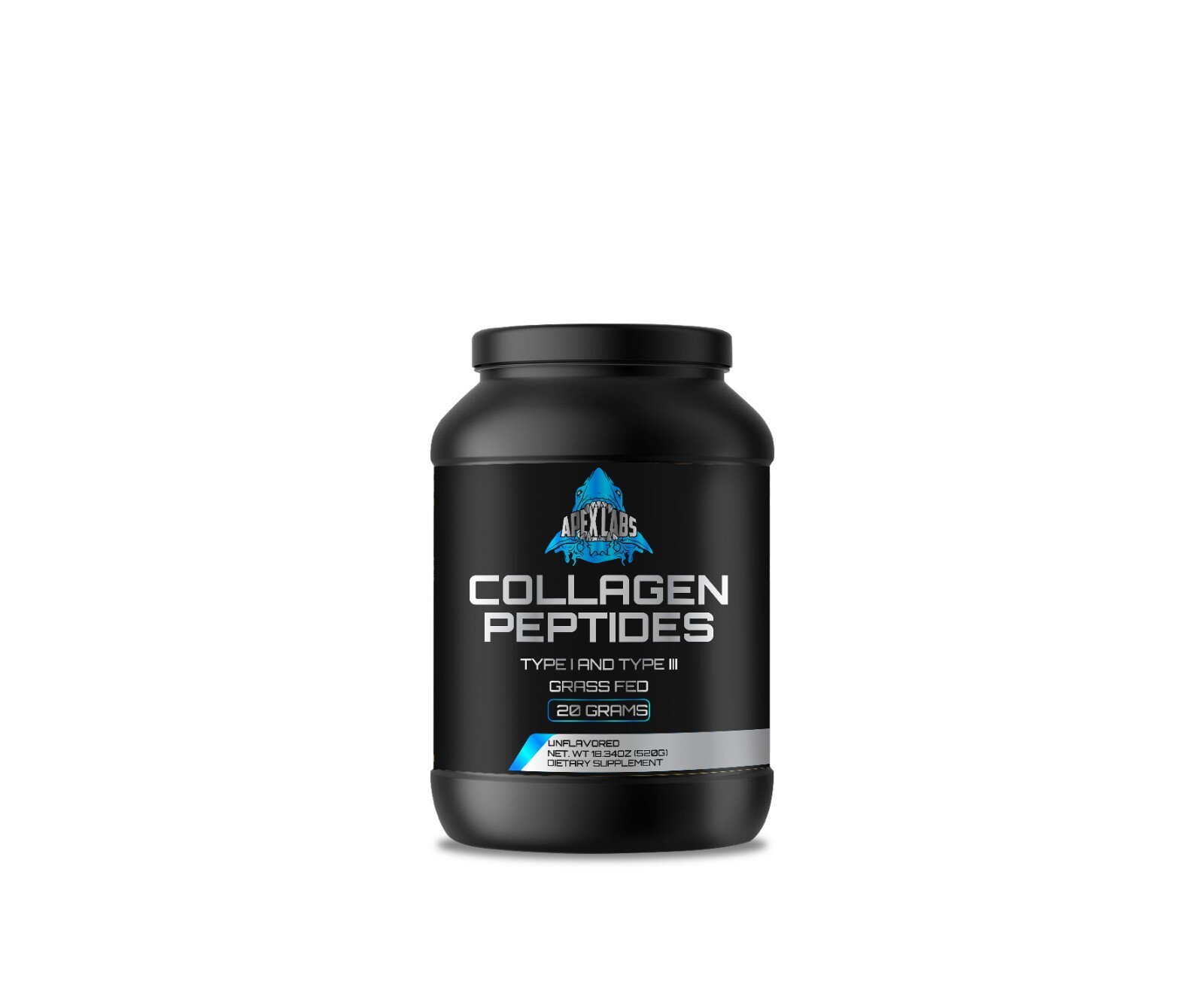 Apex Labs Collagen Peptides, Unflavored – 18oz Hydrolyzed 18 Grams Protein