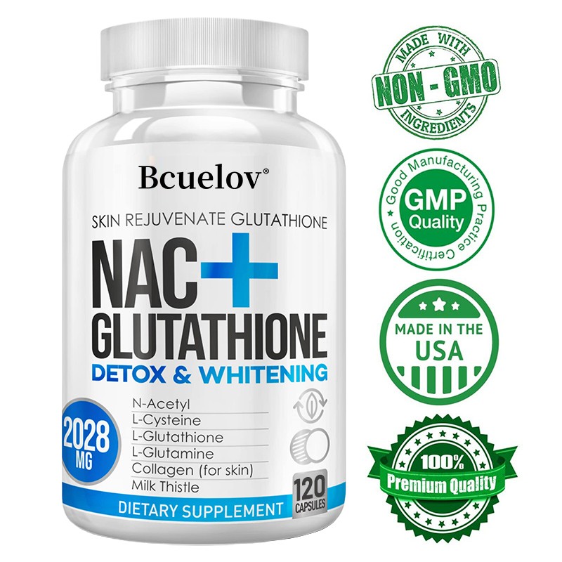 L Glutathione NAC Collagen Skin Whitening Lightening Dark Spots Acne Scar Remova