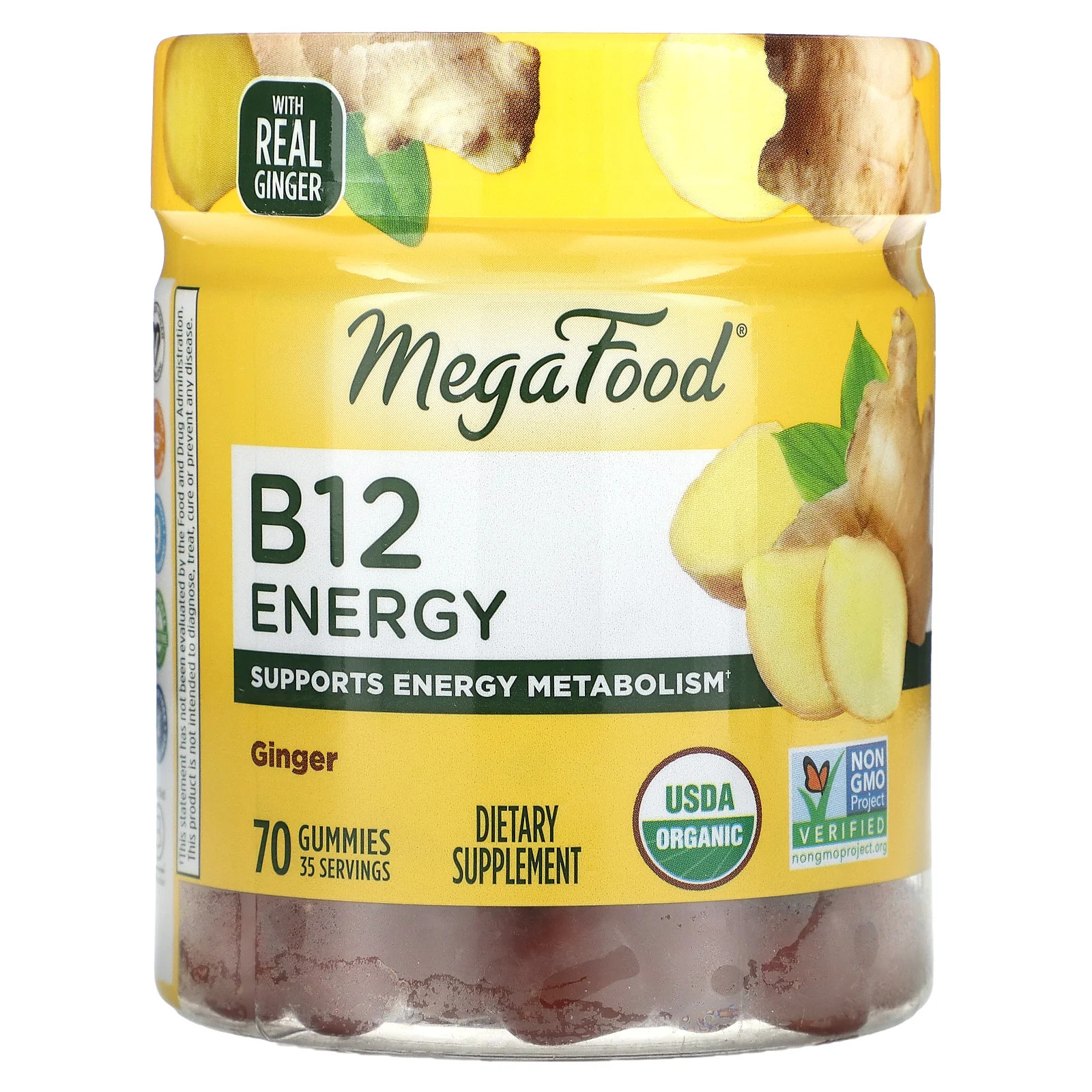 B12 Energy, Ginger, 70 Gummies