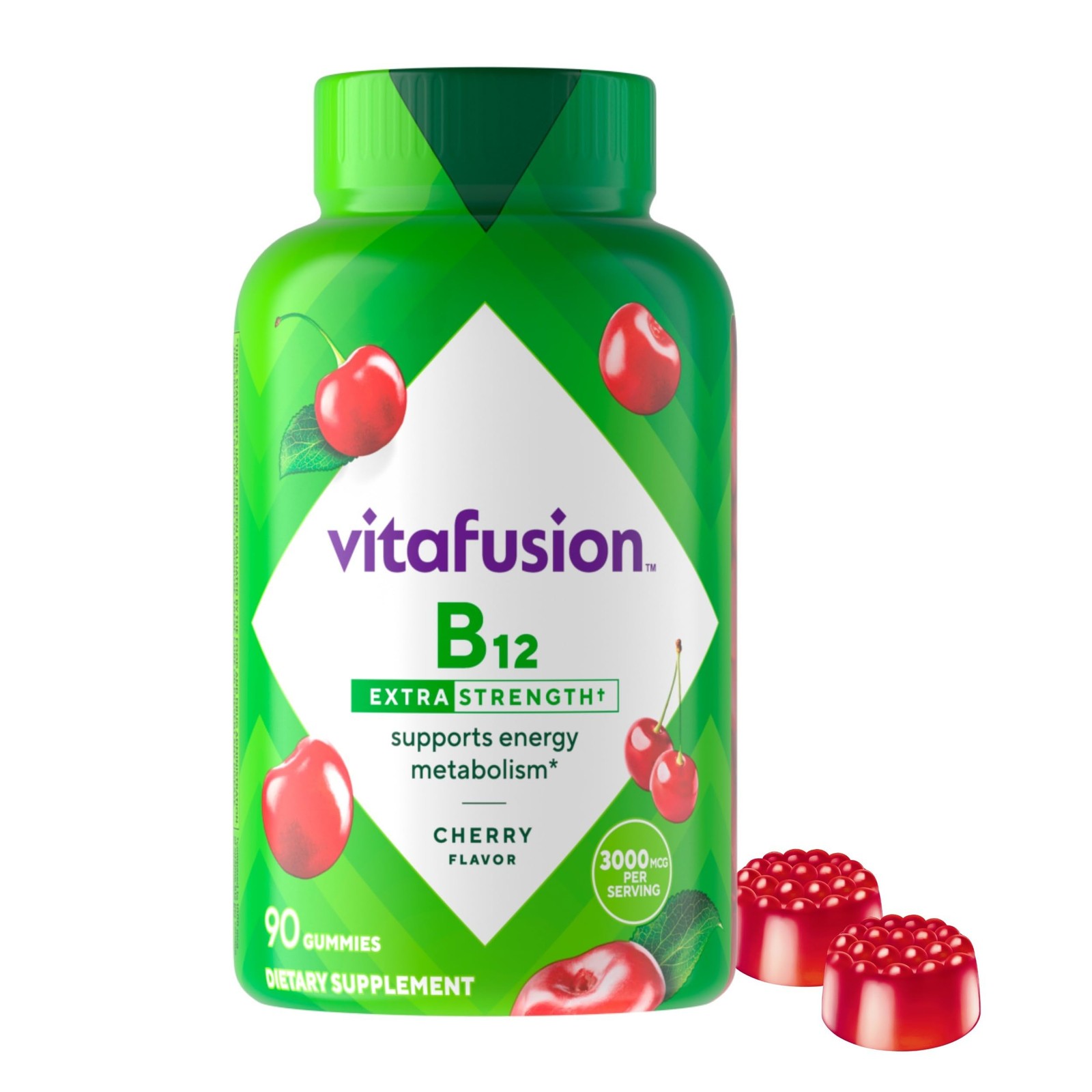 Vitafusion Extra Strength Vitamin B12 Gummies, 90 Count (Packaging May Vary)
