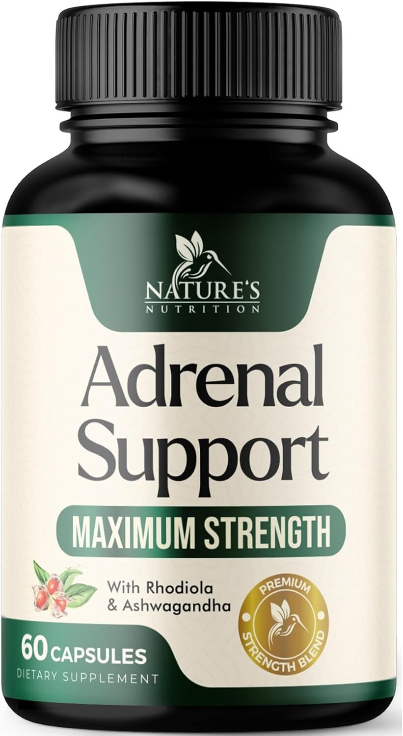 Adrenal Support Supplement 1300mg Natural Stress Relief & Cortisol Manager Pills