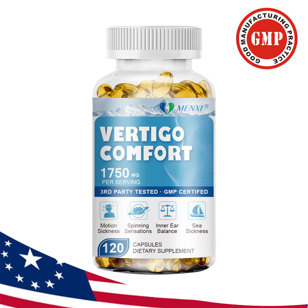 Vertigo Comfort 120 Capsules 1750mg – Dizziness Relief Supplements, Body Balance