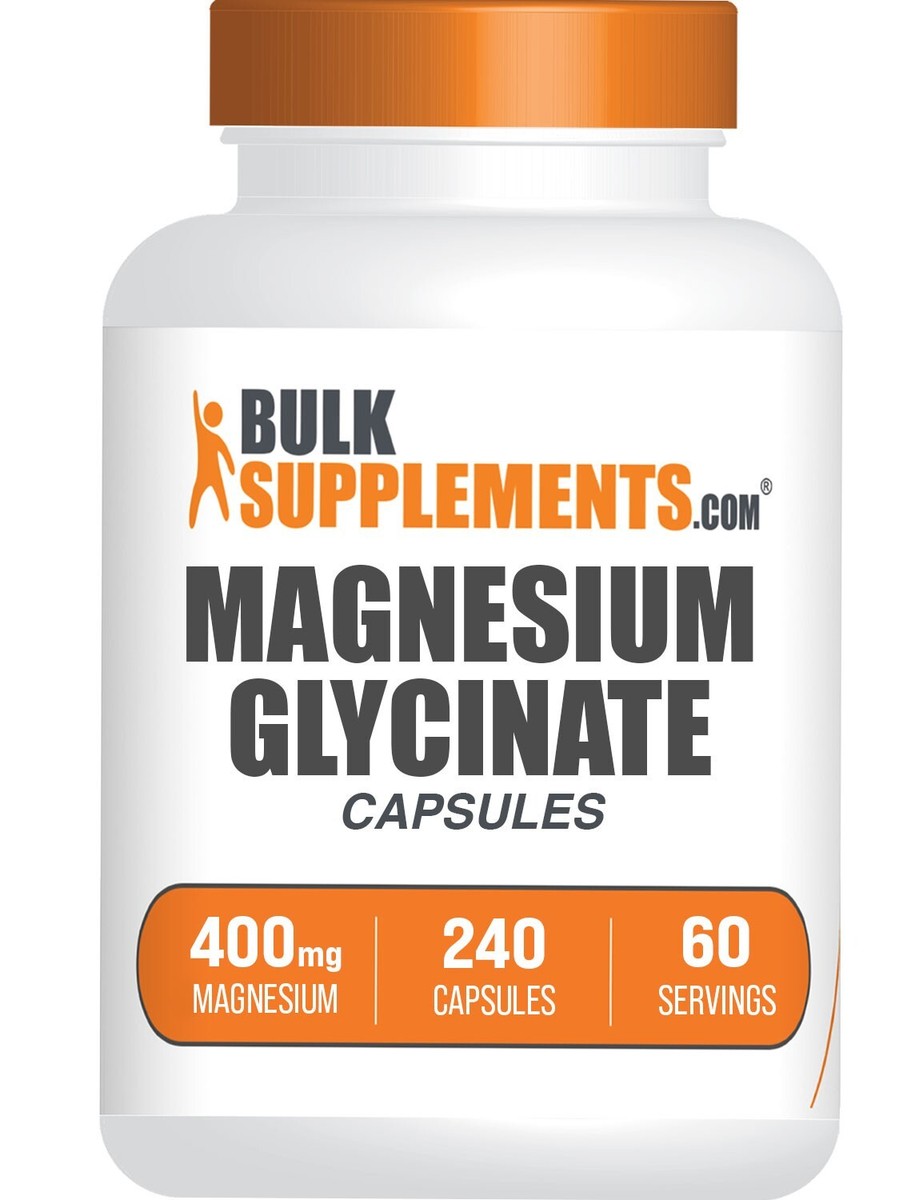 BulkSupplements Magnesium Glycinate Capsules – Available in 200mg, 400mg