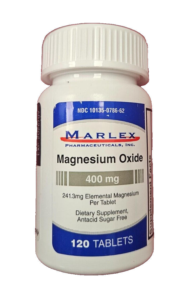 MARLEX Magnesium Oxide 400mg 120ct white —