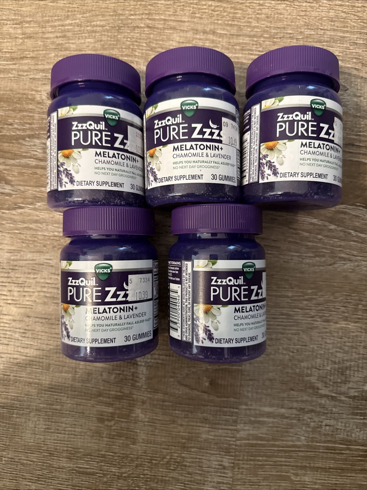 5 Pack – Vicks ZzzQuil Pure Zzzs Melatonin + Chamomile & Lavender 30 Each-07/26