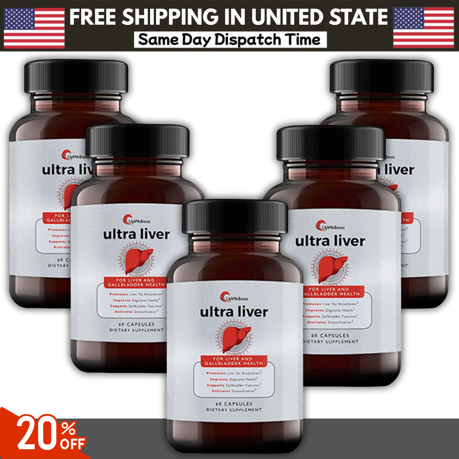 UpWellness Ultra Liver Supplement for Liver Health and Gallbladder Support