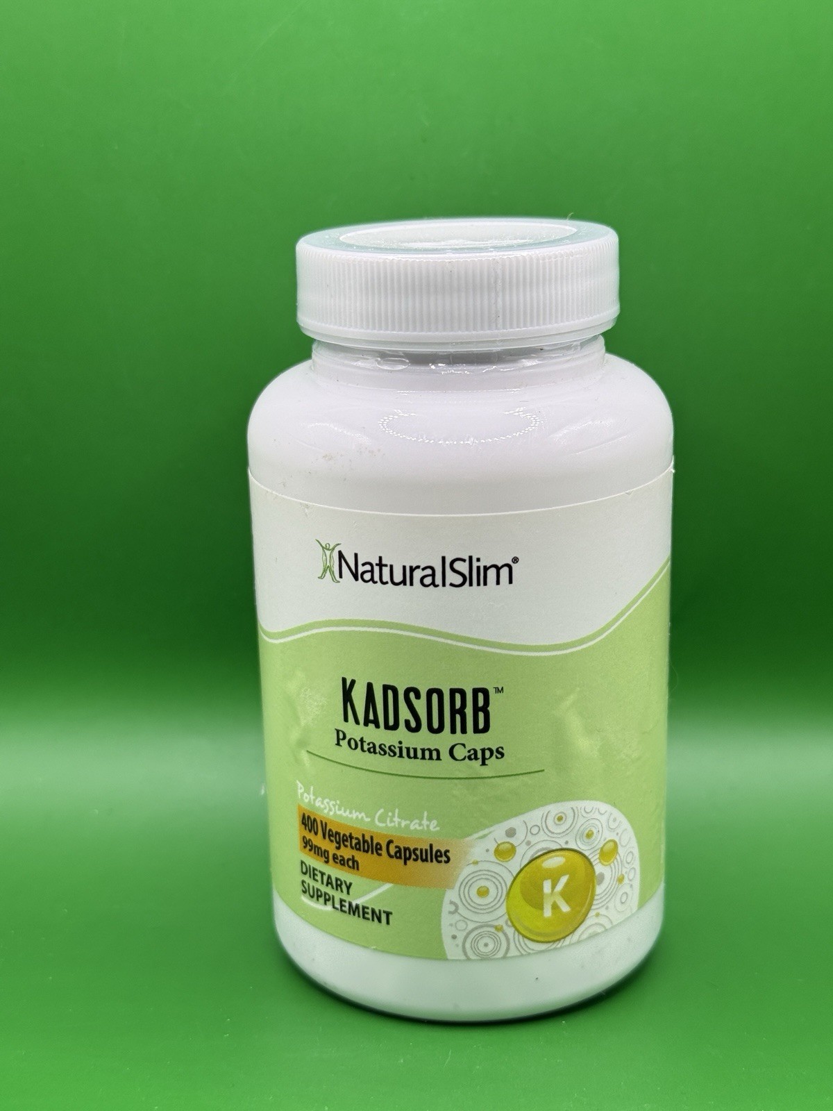 NaturalSlim KADSORB Natural Potassium Citrate Capsules Exp 8/26