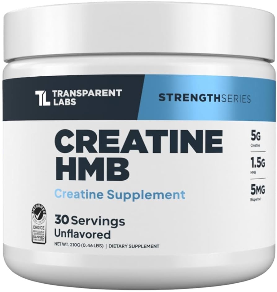 Transparent Labs Creatine Monohydrate HMB Unflavored 210g New 06/2027