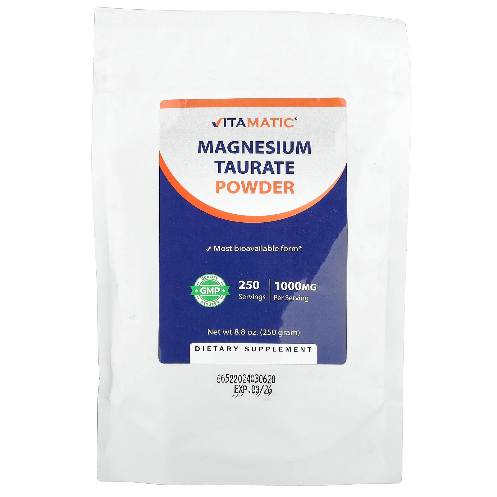 Magnesium Taurate Powder , 8.8 oz (250 g)