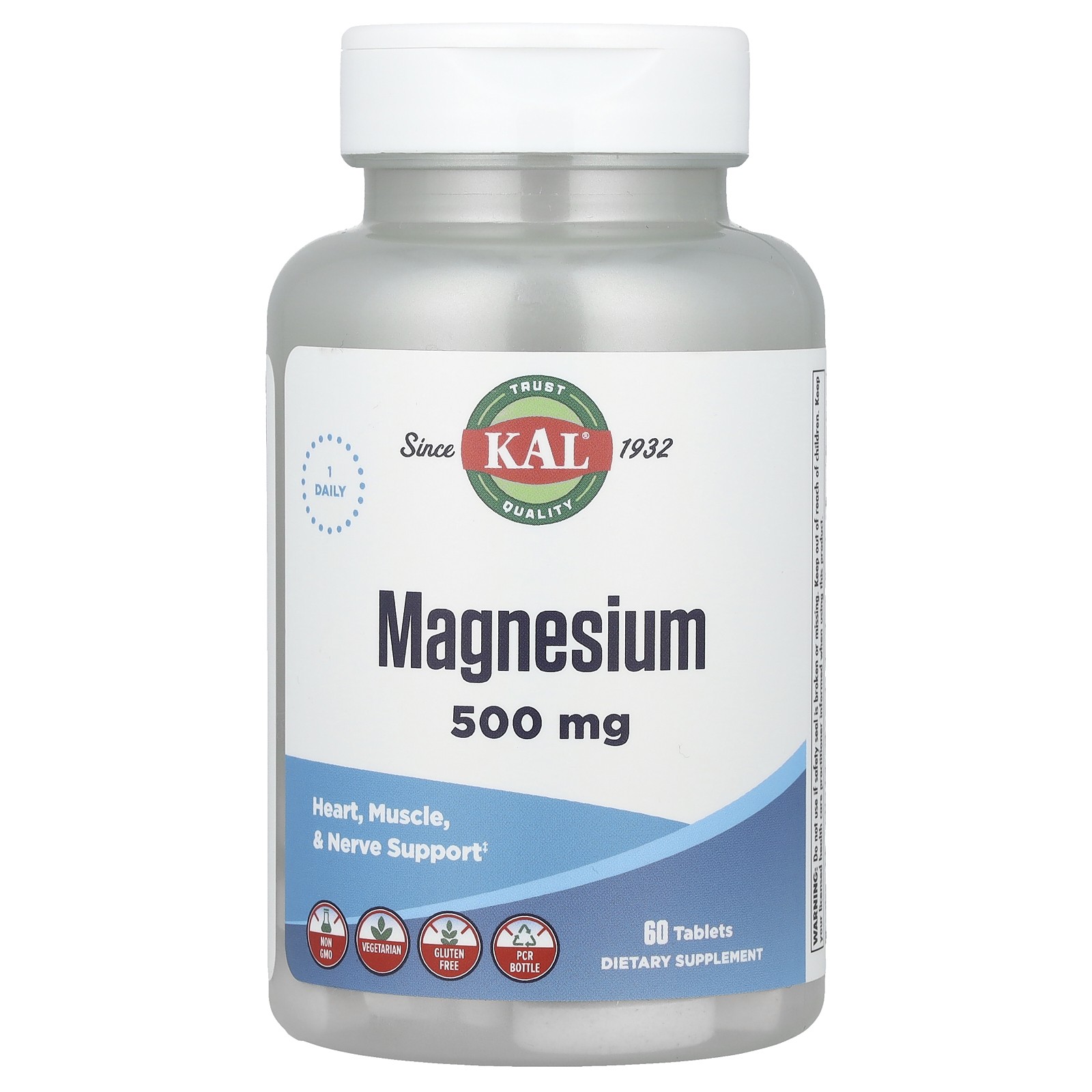 Magnesium, 500 mg, 60 Tablets
