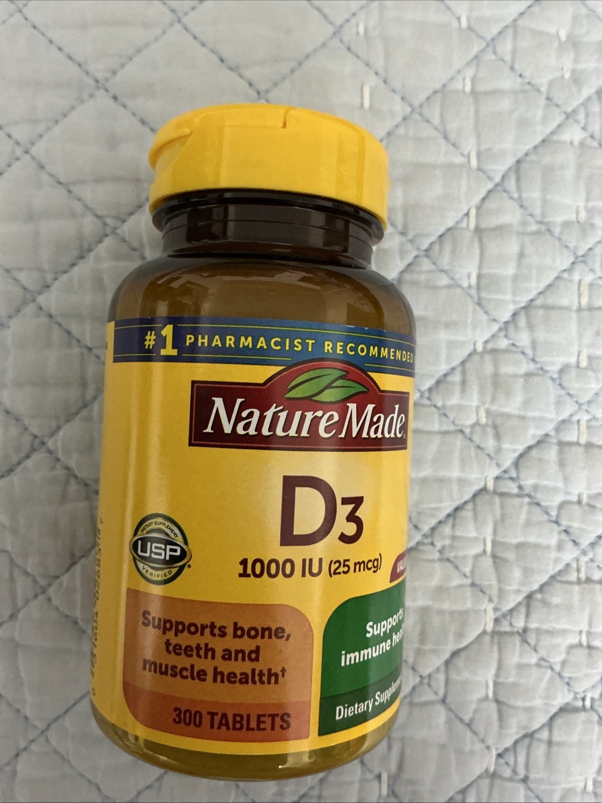 Nature Made Vitamin D3 1000 IU 25mcg Tablets- 300 Count