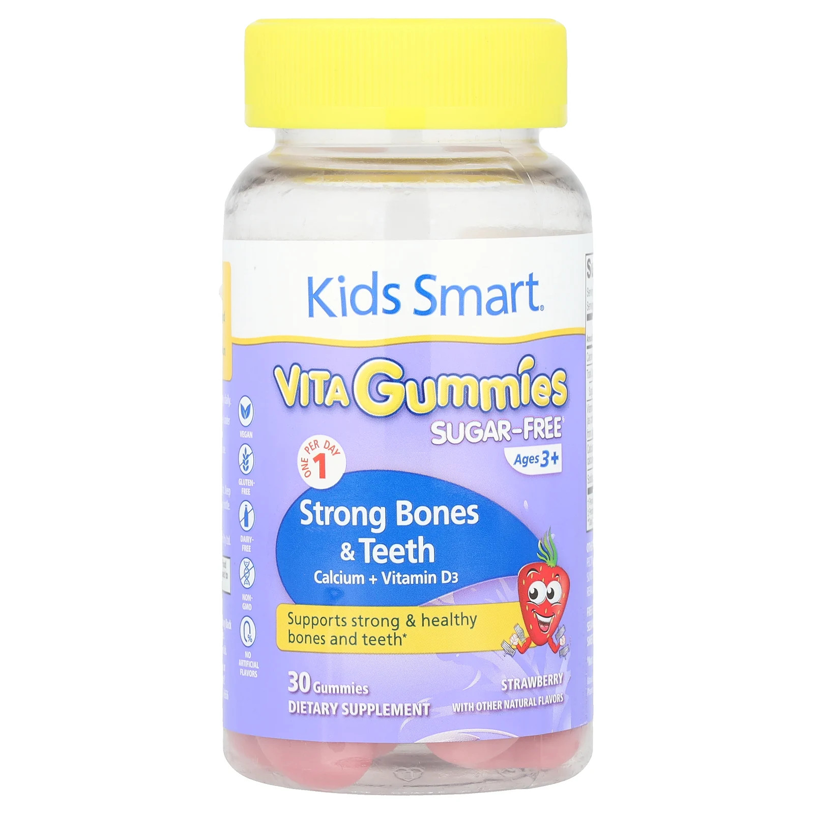 Kids Smart®, Vita Gummies, Strong Bones & Teeth, Calcium + Vitamin D3, Ages 3+,
